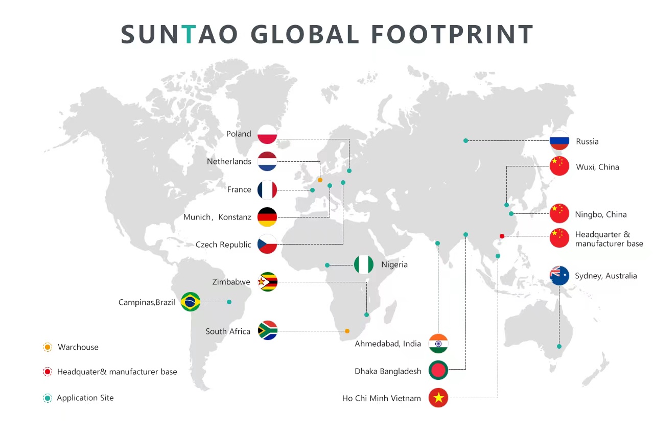 suntao global footprint map